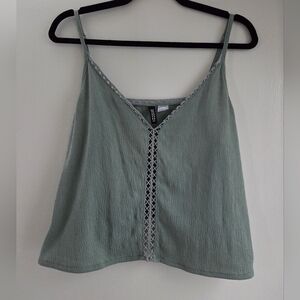 H&M Women's Light Green Boho Style Top
